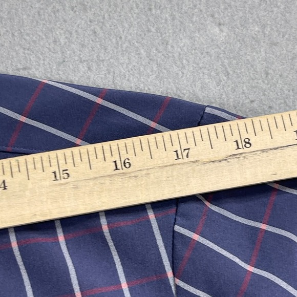 Mizzen+Main Leeward Collection Mens Large Trim Fit Button Down Shirt Blue Stripe - Picture 7 of 11